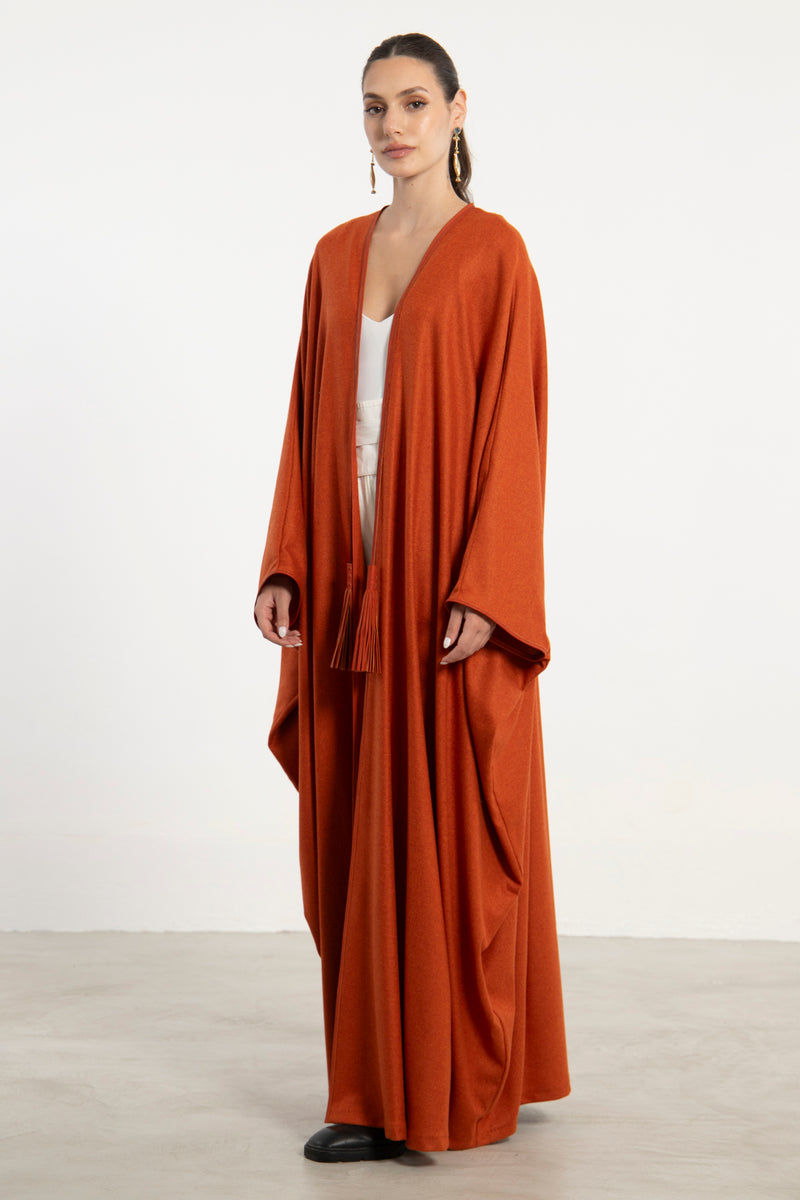 Cashmere Orange Rust Abaya