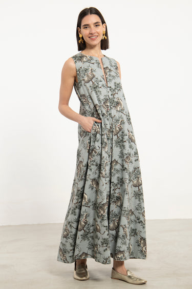 Rakia Cotton Blue Dress