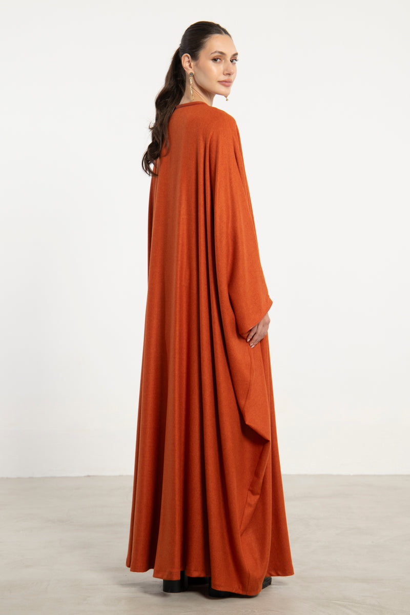Cashmere Orange Rust Abaya