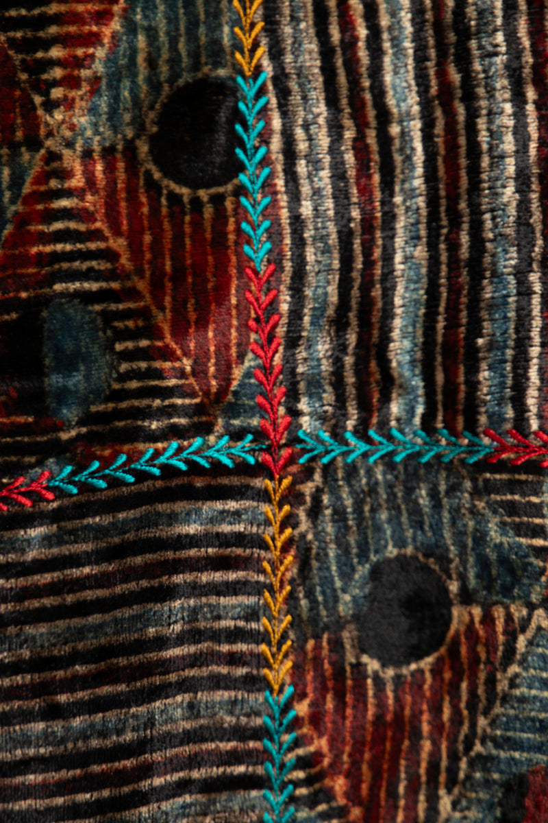 Rama Cotton Velvet Multicolor Dress