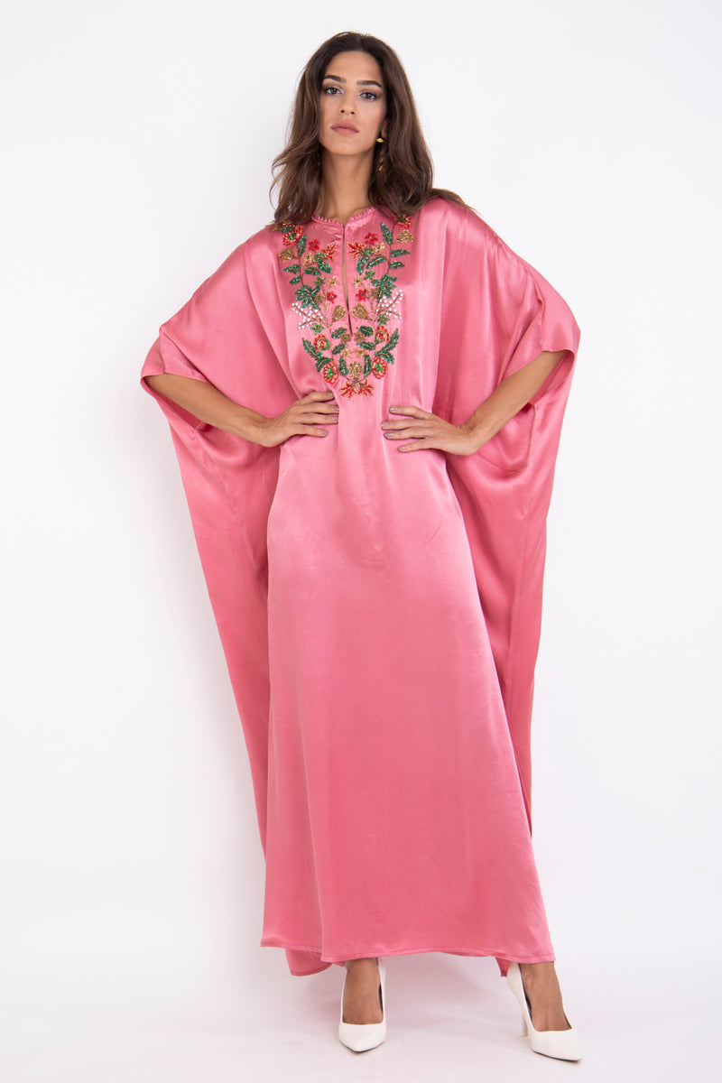 Sahra Silk Persian Pink Dress