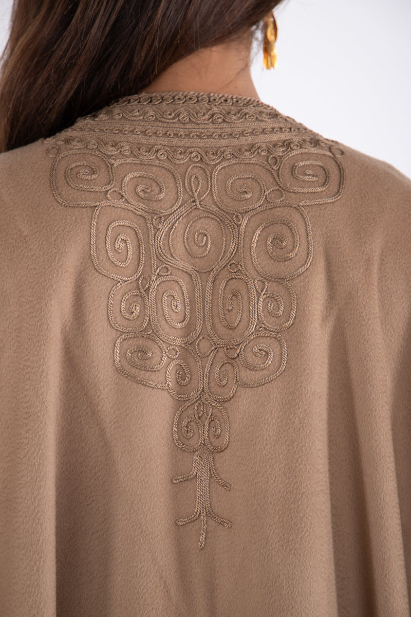 Loro Piana Cashmere Camel Embroidery Abaya