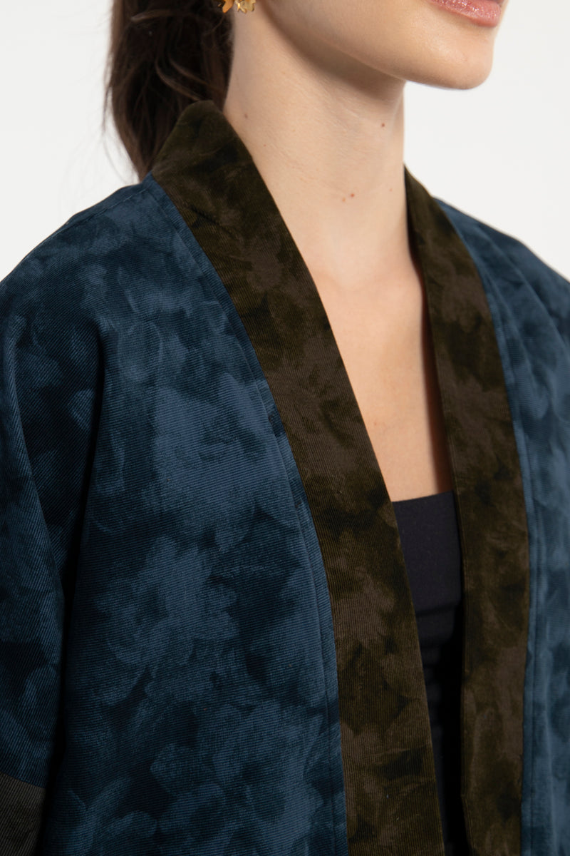 Sherif Cotton Corduroy Three Tones Abaya