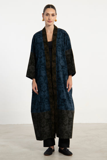 Sherif Cotton Corduroy Three Tones Abaya