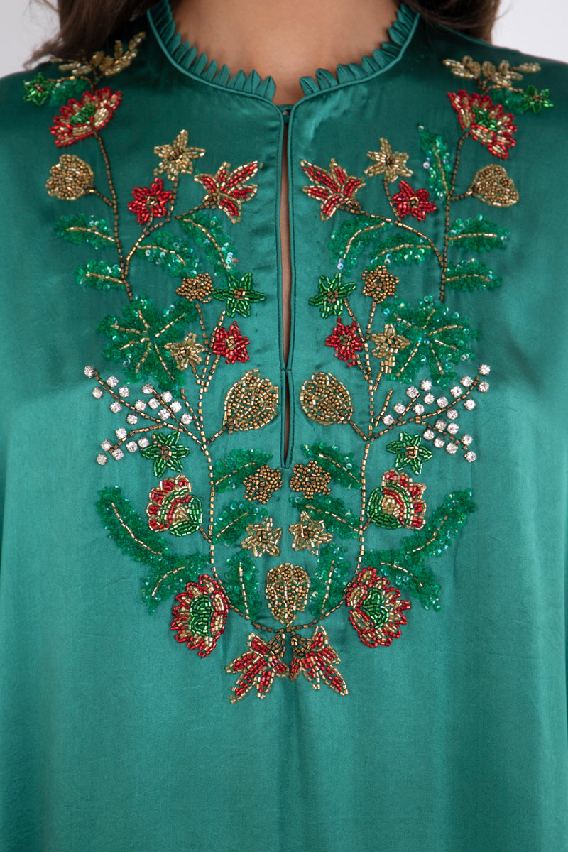Sahra Silk Dynasty Green Dress