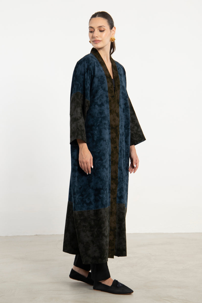 Sherif Cotton Corduroy Three Tones Abaya