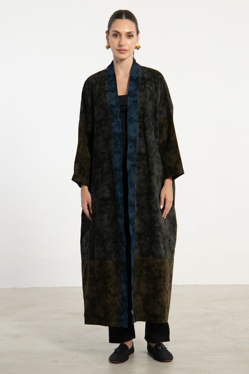 Sherif Cotton Corduroy Three Tones Abaya