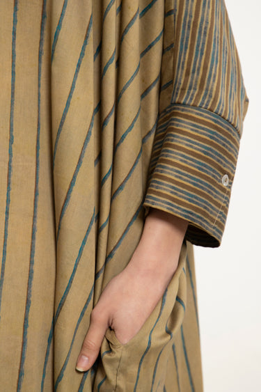 Hiba Cotton Satin Green Dress