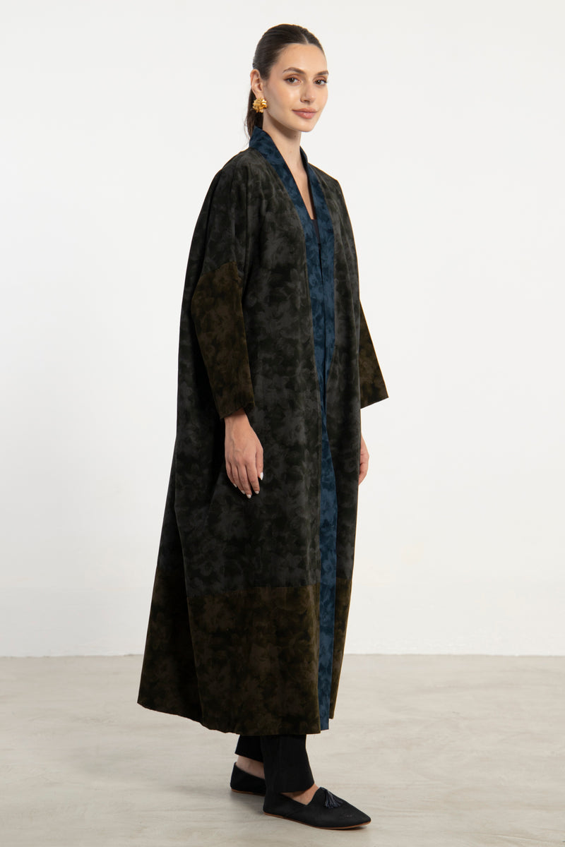 Sherif Cotton Corduroy Three Tones Abaya