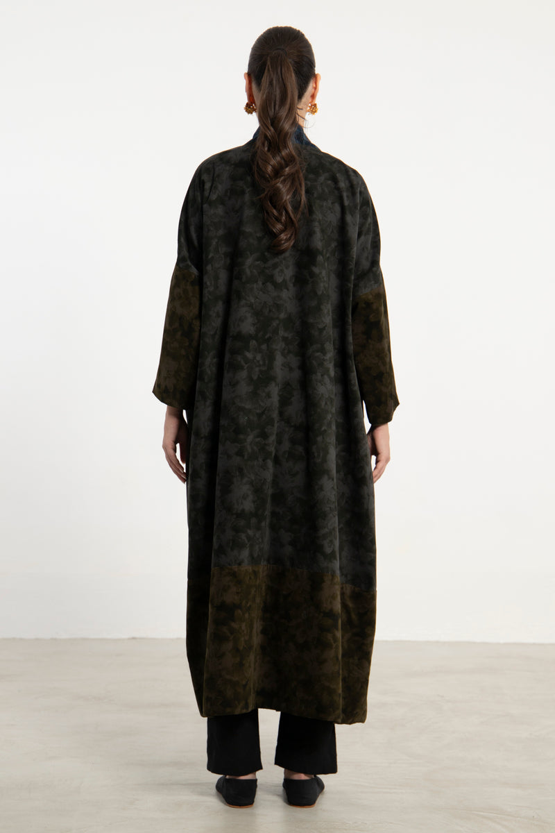 Sherif Cotton Corduroy Three Tones Abaya
