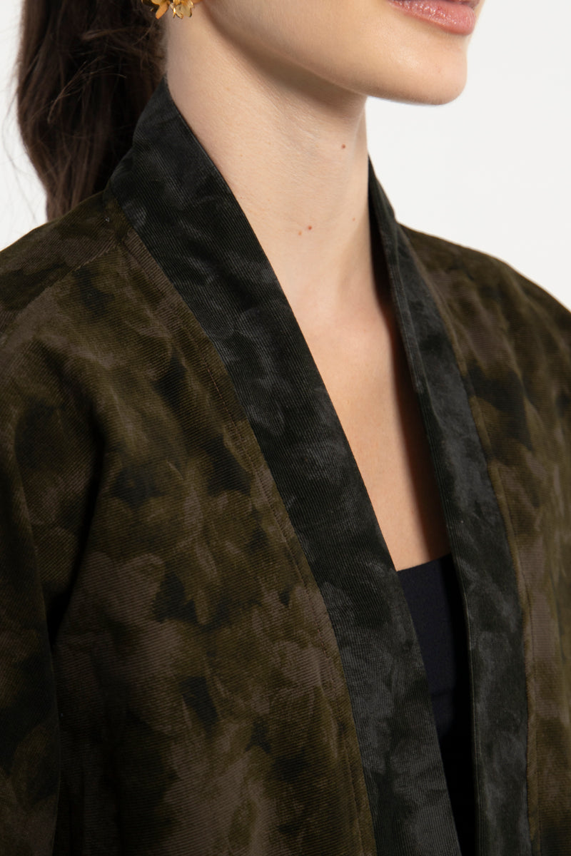 Sherif Cotton Corduroy Three Tones Abaya