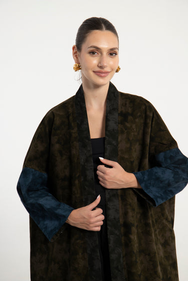 Sherif Cotton Corduroy Three Tones Abaya