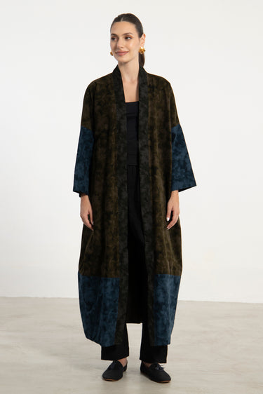 Sherif Cotton Corduroy Three Tones Abaya