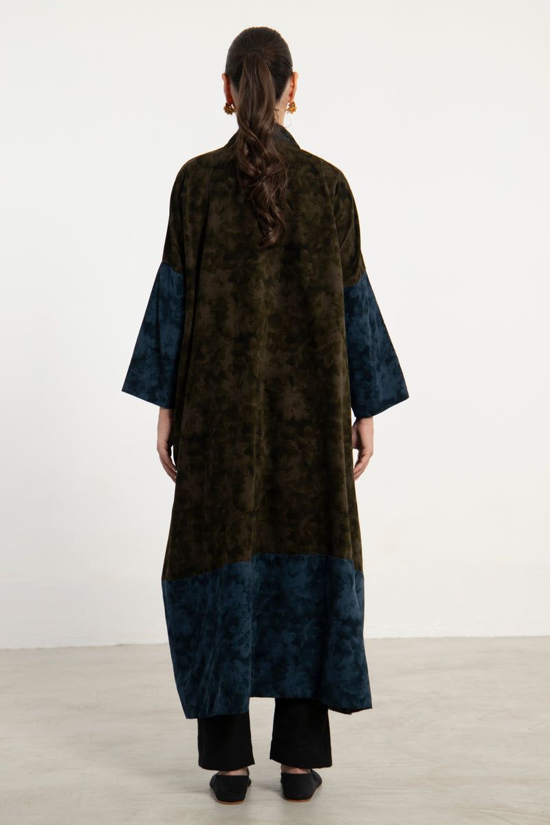 Sherif Cotton Corduroy Three Tones Abaya