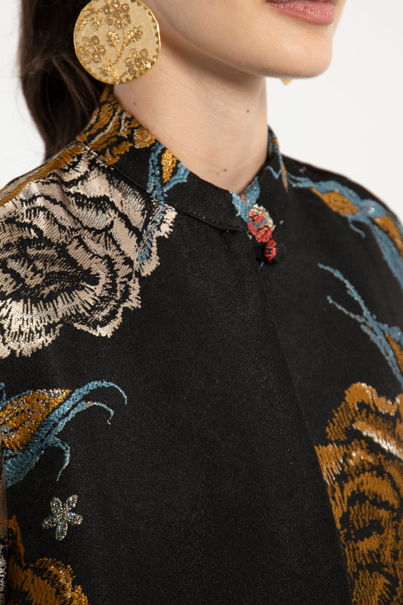 Dima Jacquard Floral Coat