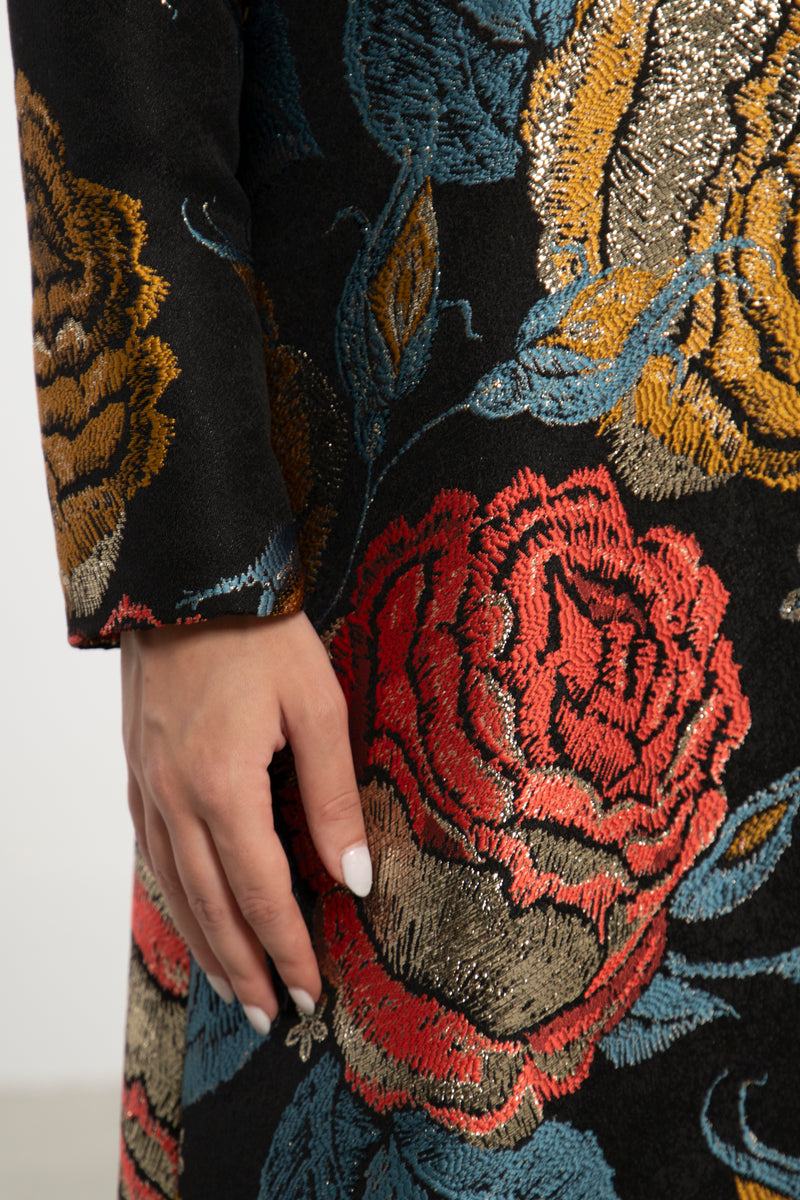 Dima Jacquard Floral Coat