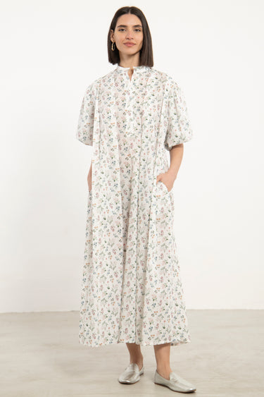 Sidi Cotton Ivory Floral Dress
