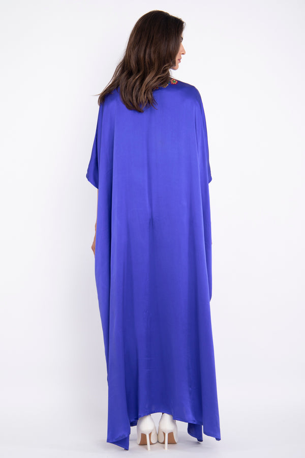 Sahra Silk Azure Blue Dress