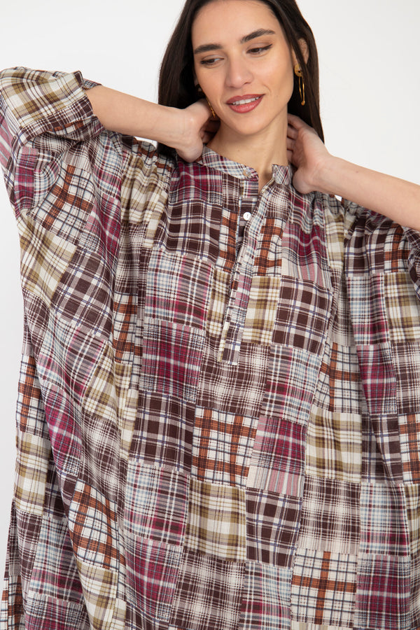 Frankie Cotton Plaid Jellaba