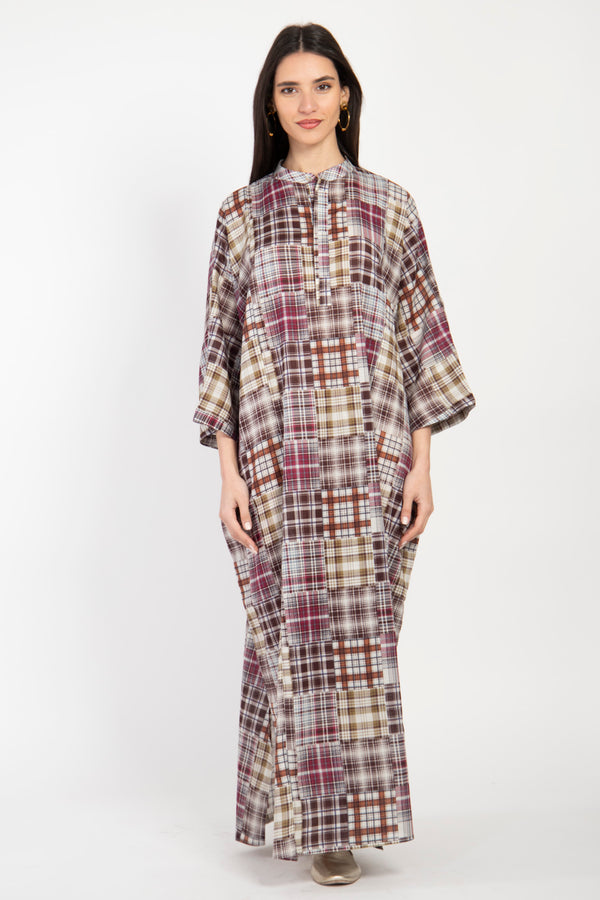 Frankie Cotton Plaid Jellaba
