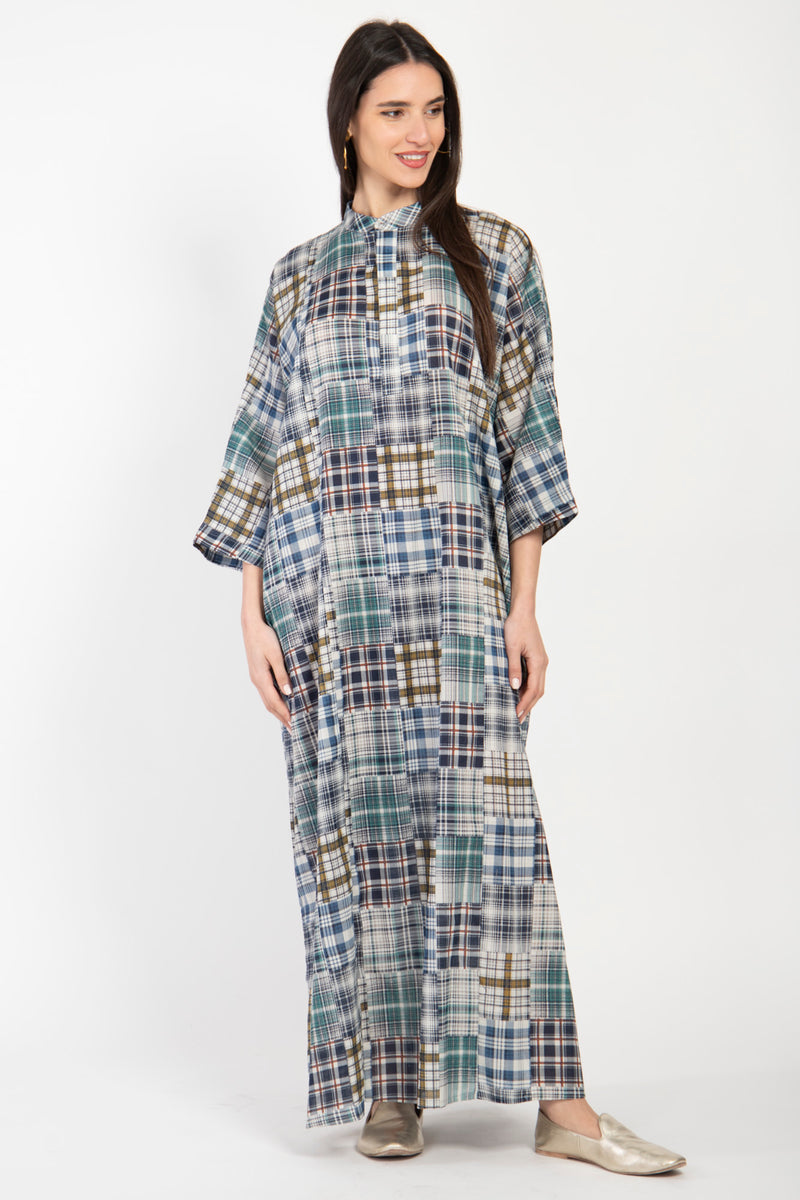 Frankie Cotton Plaid Jellaba