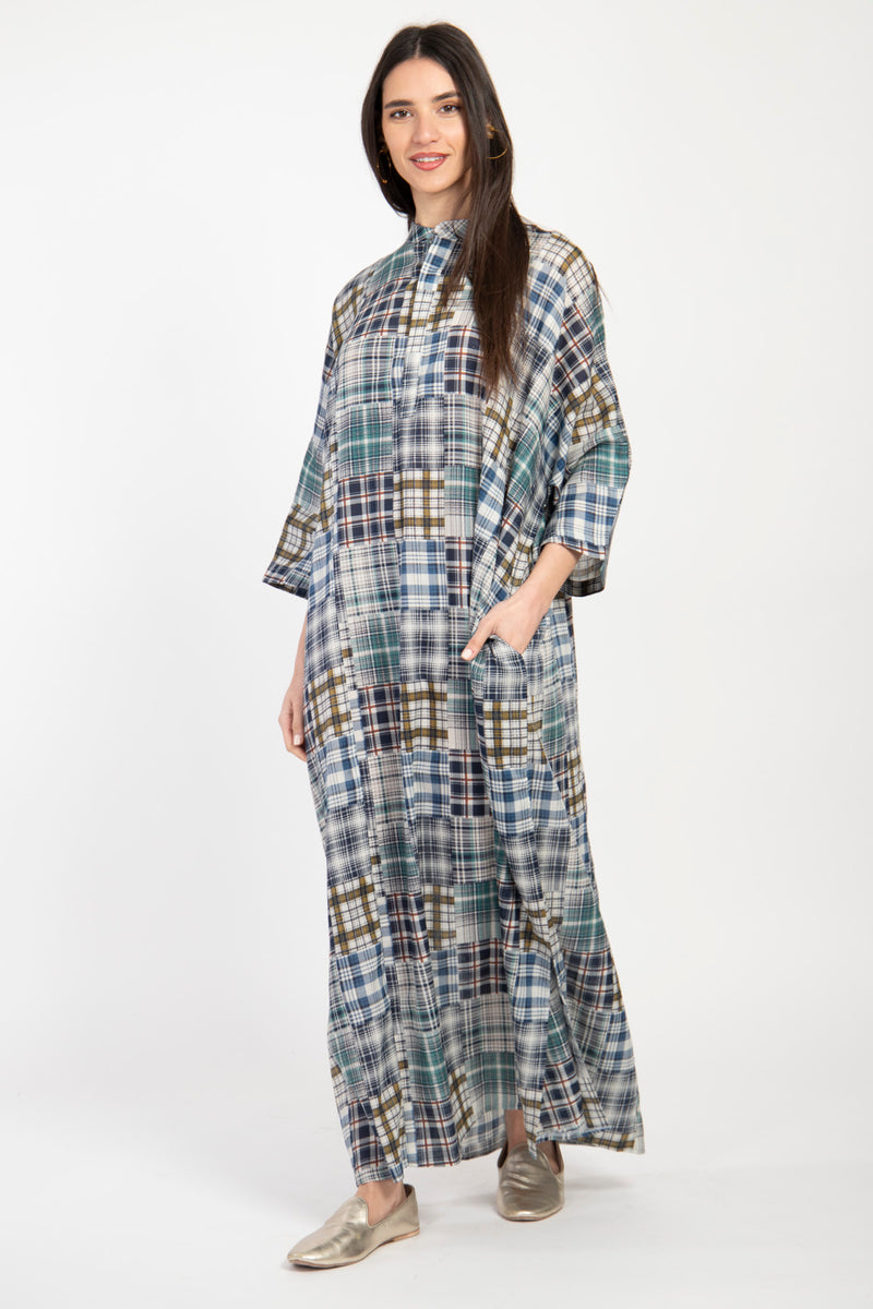 Frankie Cotton Plaid Jellaba