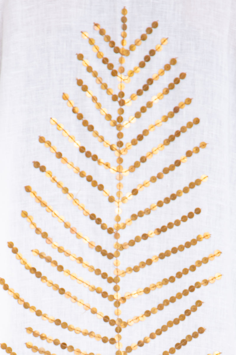 Yasma Linen Hand Embroidered Tree Abaya