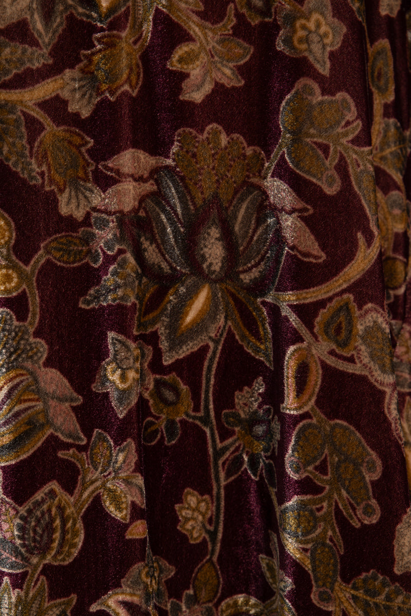 Malaki Silk Velvet Printed Dress