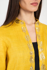 Salma Silk Yellow Tareq Jacket