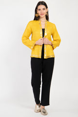 Salma Silk Yellow Tareq Jacket