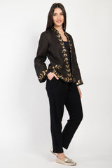 Salma Linen Tareq Black Jacket