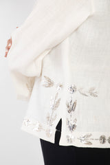 Salma Silk Tareq White Jacket