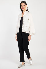 Salma Silk Tareq White Jacket