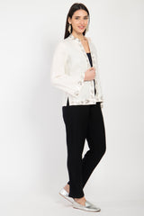 Salma Silk Tareq White Jacket