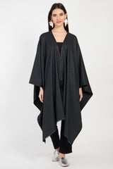 Wool & Cashmere Dark Forest Poncho