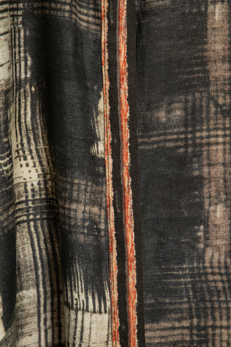 Marwa Cotton Plaid Print Dress