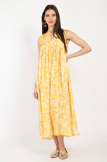 Farida Cotton Yellow Dress