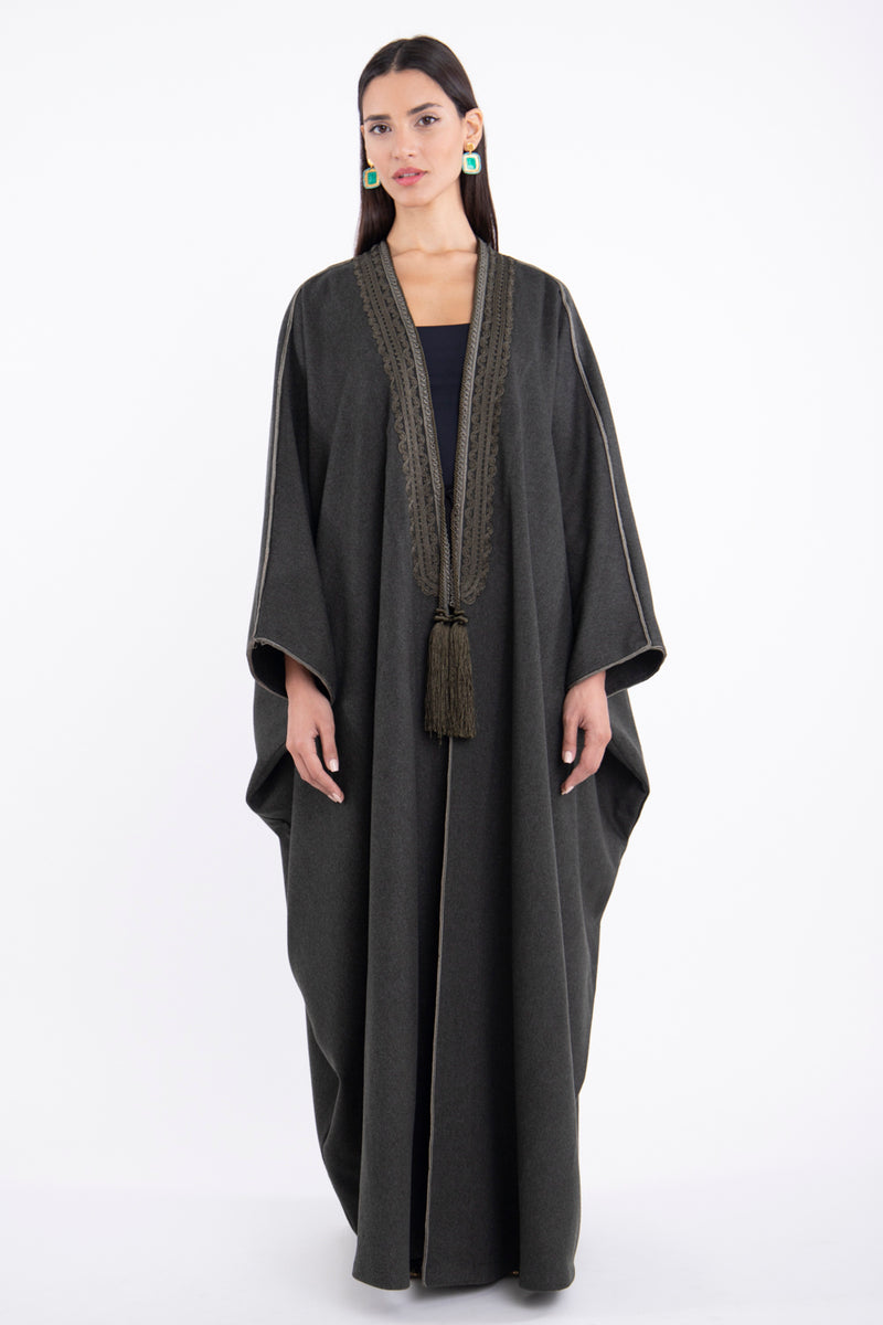 Loro Piana Wool Juniper Green Abaya