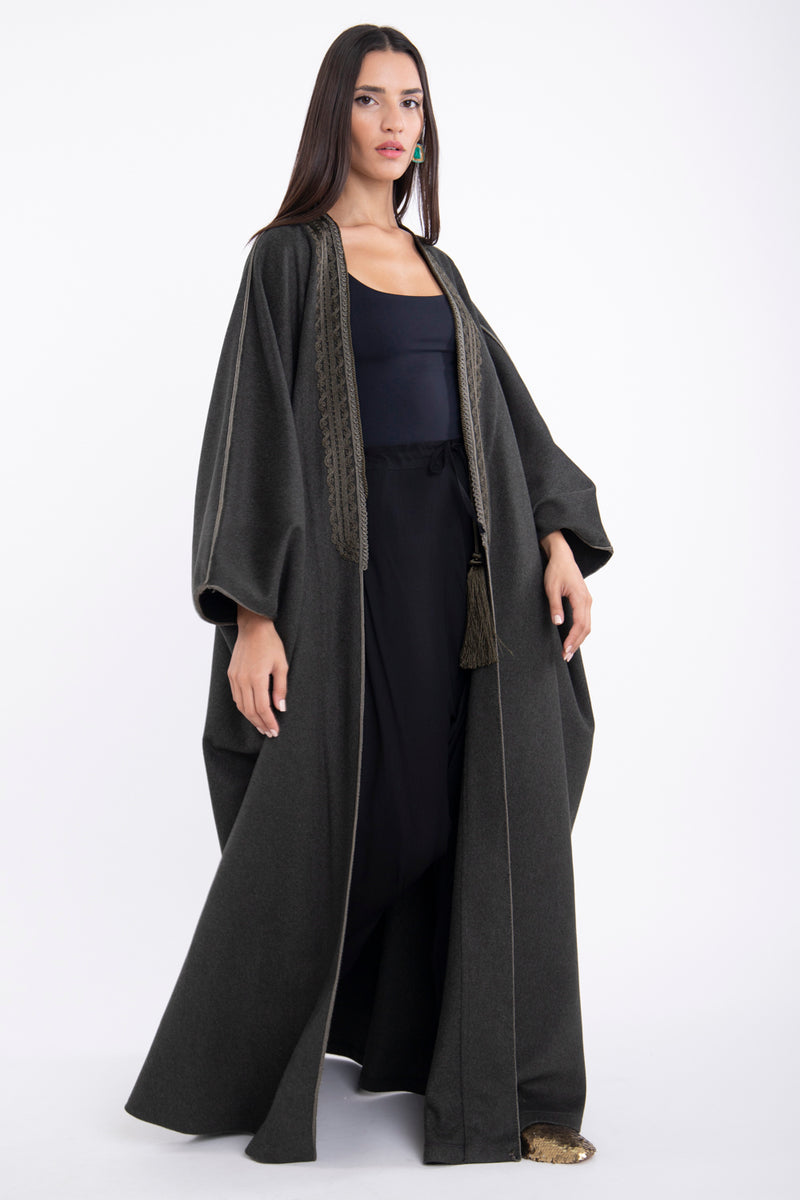 Loro Piana Wool Juniper Green Abaya