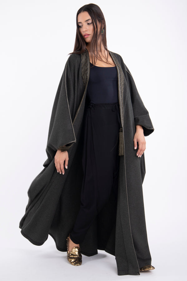 Loro Piana Wool Juniper Green Abaya