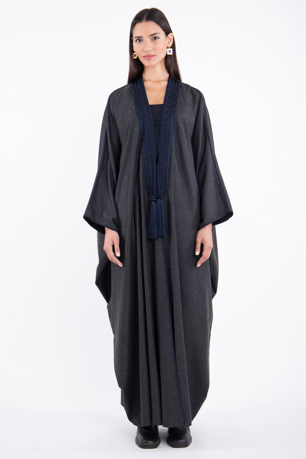 Wool & Cashmere Dark Grey Abaya