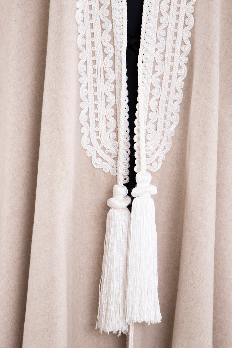 Loro Piana Cashmere Ecru Abaya
