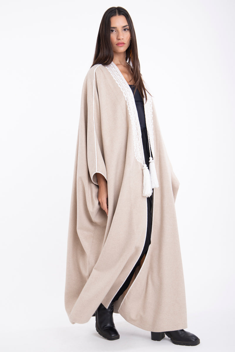 Loro Piana Cashmere Ecru Abaya