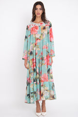 Sobhiye Silk Georgette Floral Dress