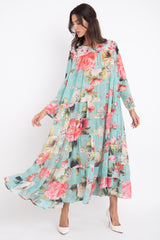 Sobhiye Silk Georgette Floral Dress