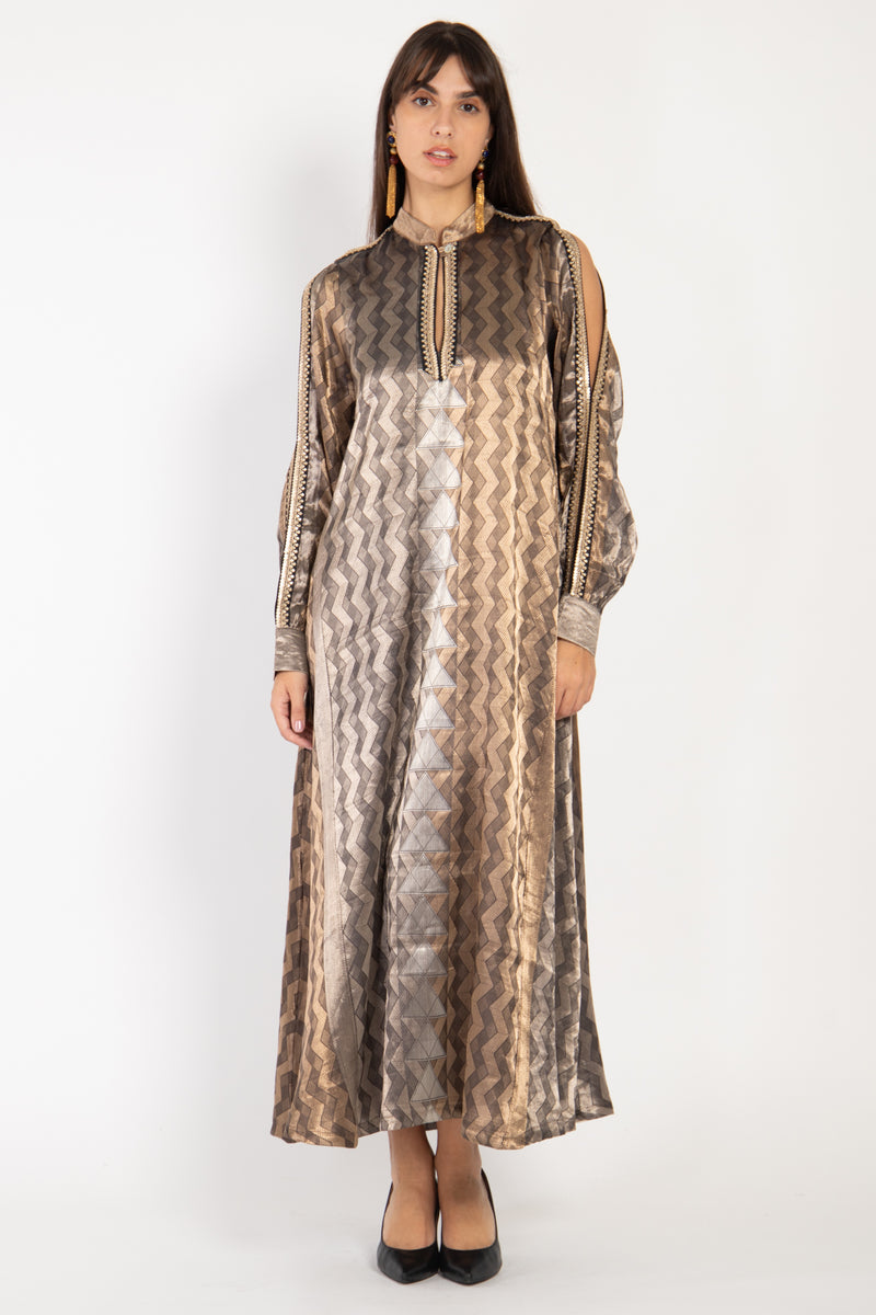 Hilal Silk Metalic Dress