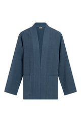 Khaled Linen Slate Blue Jacket