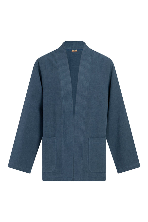 Khaled Linen Slate Blue Jacket