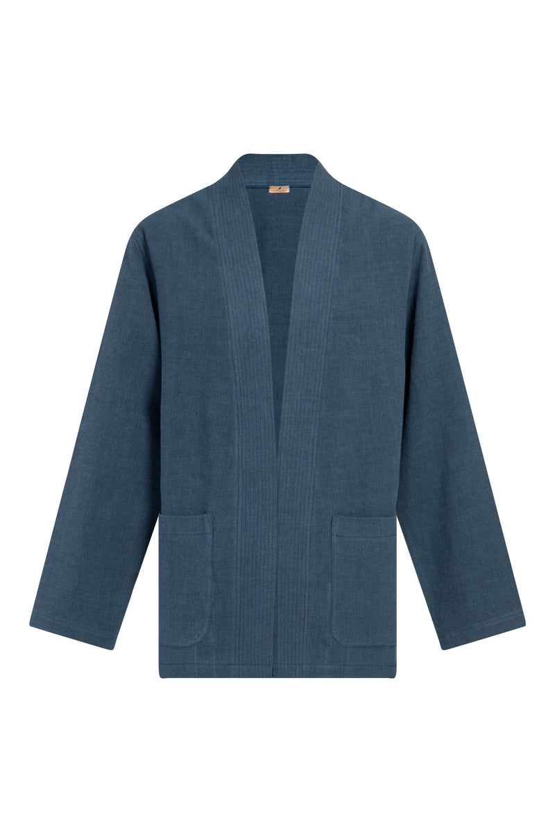 Khaled Linen Slate Blue Jacket