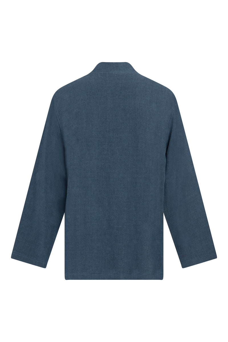 Khaled Linen Slate Blue Jacket